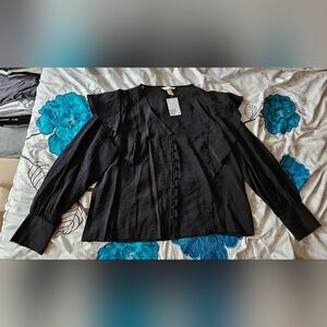 H&M Women's Flounce-trimmed blouse